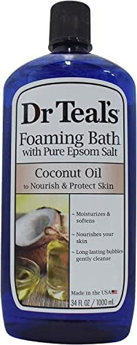 Dr Teal'S Foaming Bath Variety Set (2 Pack34Oz Ea) - Melatonin Sleep BathNourish & Protect With Coconut Oil - Essential Oils Blended With Pure Epsom Salt Ease Pain & Promote Better Sleep