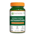 Pure Nutrition Natural Astaxanthin 4 Mg 120 Capsules Haematococcus Pluvialis Algal Biomass Supports Overall Health And Daily Wellness Plant-Based Formula For Men & Women