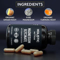 Magnesium Glycinate Capsules With Organic Turmeric And Ginger - 180 Vegan Capsules For Relaxation, Muscle Recovery, And Immune Support - Non-Gmo And Lab-Tested