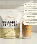 Live Conscious Collagen Peptides Powder - Vanilla Flavored Collagen Powder - Hair Skin Nail & Joint Support - Type I & Iii Grass-Fed Collagen Supplements For Women And Men - 30 Servings 13Oz