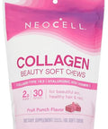 Neocell Fruit Punch Beauty Burst Collagen Chews 2000 Mg 60 Ct