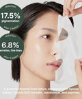 Arencia Hyssop Glow Sheet Mask, 5 Pack, Hydrating, Glowing, Boosting, Repairing For Younger Looking Skin With Vitamin A,C,E