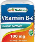 Best Naturals Vitamin B6 Tablet 100 Mg 250 Count
