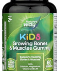 Nature'S Way Kids Growing Bones & Muscles Gummy Supports Healthy Bones & Muscles Calcium Magnesium Vitamins D3 & K1 Ages 2 Wildberry 60 Gummies