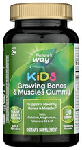 Nature'S Way Kids Growing Bones & Muscles Gummy Supports Healthy Bones & Muscles Calcium Magnesium Vitamins D3 & K1 Ages 2 Wildberry 60 Gummies