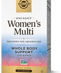 Solgar One Daily WomenS Multi Whole Body Support Highly Absorbable Delayed Release Vitamin For Women Supplement For Immune Heart Energy Stress Hair Skin Nails and Reproductive Health 60 Servings