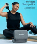 Napre Massage Gun With Heat And ColdMassage Gun Deep Tissue With Extension Handle & 3 Adjustable AnglesHandheld Percussion Back Massager For Muscle/Neck/Body Pain Relief6 HeadsWith Case