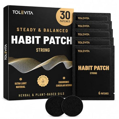 Tolevita Antismoke Habit Patch Strong Botanical Daily Control Patches Essential Oil Habit Support Patch For Everyday Routine Easy Daily Application 30 Pcs