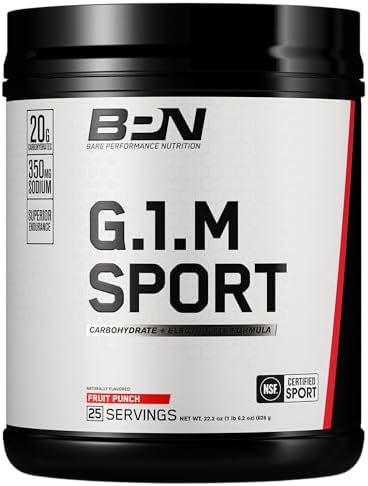 Bare Performance Nutrition Bpn G.1.M Sport " Fruit Punch 25 Servings + Recover Postworkout Muscle Recovery Drink Mix " Fruit Punch 25 Servings Endurance Fuel + Recovery Bundle