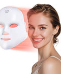 Musewish Red Light Therapy For Face7-1 Colors Led Facial Skin Care Mask Red Light Mask For Face Infrared Light Mask Anti-Aging Wrinkle Acne Rechargeable Portable Home & Travel