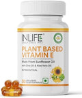 Inlife Plant Based Natural Vitamin E Oil Supplement For Women and Mena A' A 30 Vegetarian Capsules