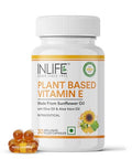 Inlife Plant Based Natural Vitamin E Oil Supplement For Women & Men 30 Vegetarian Capsules