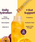Blume SuperBelly Mango Passion Fruit Gut Health + Hydration 15 Sticks Sugar Free Daily Probiotics Prebiotic Fiber Vit C and Electrolytes Powder Packets
