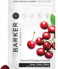 Barker Wellness Co Vegan Bcomplex Gummies " Comprehensive Energy & Metabolism Boost With B1 B5 B6 B7 Biotin B9 Folate B12 Sugar Cherry Flavor For Daily Focus & Vitality