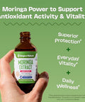 Moringa Liquid Drops Supplement Vegan Gluten Free Greens Superfood Powder & Moringa Capsules Alternative Mix With Tea Drinks Packed With Antioxidants For Natural Vitality (Mixed Berry 60 Ml)