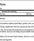 Swanson Raw Spleen Glandular 200 Milligrams 60 Capsules