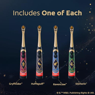 Colgate Harry Potter Kids Battery Toothbrush Multipack Extra Soft Kids Vibrating Toothbrush Aa Batteries Included 4 Pack For Witches And Wizards Ages 3 And Older Lay Flat Design