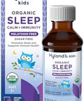Hyland'S Kids Melatonin Organic Sleep Calm & Immunity Liquid Sugar With Magnesium Vitamin D Zinc & Elderberry Promotes Sleep & Supports Immune Health Ages 2+ Grape Flavor 4 Fl. Oz.