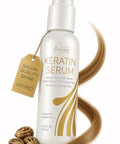 Vitamins Hair Cosmetics Keratin Hair Serum With Biotin Castor Oil & Collagen - Anti-Frizz Heat Protectant & Leave-In Shine Treatment For Dry Damaged Color-Treated Hair - ( ) 4.25 Fl Oz 125Ml