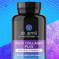 Dr. Emil Nutrition Multi Collagen Peptides Plus Biotin and Vitamin D Biotin and Collagen Supplements for Hair Skin and Nails Biotin Pills for Hair Growth 30 Day Supply