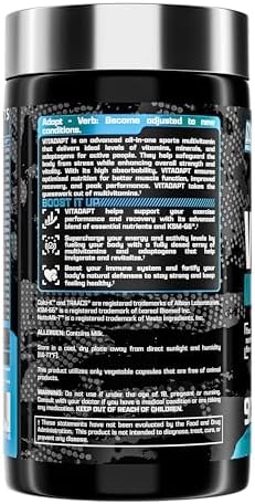 Nutrex Research Anabol Hardcore and Vitadapt Complete Sports Multivitamin with KSM66 Ashwagandha
