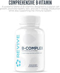 Revive Md Vitamin B Complex Capsules For Men & Women " Supports Heart Health Energy & Immune System " Vitamin B12 Complex Promotes Healthy Brain Function & Overall Wellness (60 Servings)