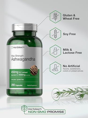 Horbaach Ashwagandha Supplement For Women And Men 200 Capsules
