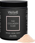 Welleco The Collagen Elixir Marine Collagen Peptides Powder With Hyaluronic Acid Vitamin C Digestive Enzymes & Silica For Skin Hair & Nails Unflavored 4.23 Oz