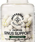 Beekeeper'S Naturals All Natural Sinus Support For Adults, Seasonal Nasal Care Relief With Propolis, Quercetin, Bromelain, Nettle Leaf, & Vegan Capsule, Blocks Or Suppresses Histamine, 60 Ct