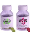Lemme Matcha & Focus Bundle Superfood Energy Gummies B12 Green Tea Coq10 Cognizin Citicoline Focus & Brain Health Gluten-Free Variety Pack Of 2
