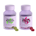 Lemme Matcha & Focus Bundle Superfood Energy Gummies B12 Green Tea Coq10 Cognizin Citicoline Focus & Brain Health Gluten-Free Variety Pack Of 2