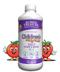 Buried Treasure Children's Daily Liquid Multivitamin 16 oz 16 servings Orange Mango Flavor Supports Kids with Essential Nutrients and Minerals