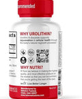 Nutri Urolithin A Supplement 500Mg - Powerful Nad+ Boost, Antioxidant, Cell Repair - 3Rd Party Tested - 500 Mg Urolithin A - 30 Vegan Capsules 2 Week+ Supply - More Effective Pomegranate Supplement