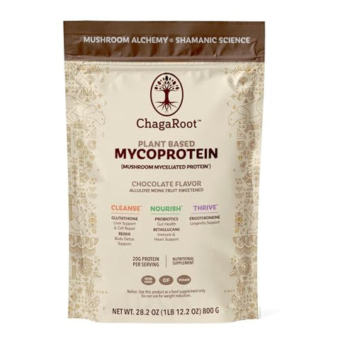 Lakanto Classic Monk Fruit Sweetener with Erythritol 1 lb and ChagaRoot MycoProtein Mushroom Protein Powder Chocolate 1.76 lb