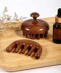 Lycss Scalp Massager For Hair Growth Two-Piece Set-Manual Head Scrubber With Sandalwood Portable Handheld Tool For Scalp Care & Relaxation Stress Relief Brush For Home And Travel Spa Experience