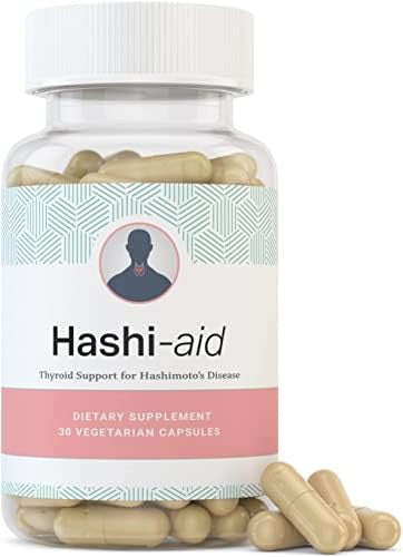 Hashiaid - Low Thyroid Supplement - Hashimoto'S Disease Support - Hypothyroidism - Fight Fatigue, Balance Hormones, Promote Focused Energy - Turmeric, Iodine, Zinc, Selenium And More