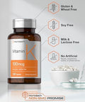 Horbaach Vitamin K Supplement 100mcg 120 Tablets Vegetarian NonGMO and Gluten Free Supplement
