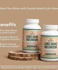 Lions Mane Supplement Mushroom Capsules -120 Count