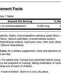Swanson Vitamin B-12 Methylcobalamin High Absorption 5000 mcg 60 Tabs