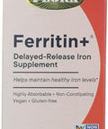 Flora Ferritin+ Delayedrelease Iron Supplement Plantbased Iron Supplement Blood Cell & Energy Support Vegan & Gluten Amber Glass Bottle 60 Vegan Capsules