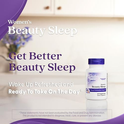 Doctors Best Womens Beauty Sleep With Magnesium Theanine Melatonin Sleep and Relaxation Support NonGmo Gluten Soy Vegan 60 Veggie Caps