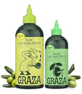 Graza Extra Virgin Olive Oil Variety Pack, Sizzle & Drizzle - High Polyphenol Peak Harvest EVOO Cooking & Finishing Oil in a Squeeze Bottle - Single Farm Olives from Spain