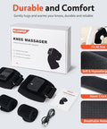 Klugpop Knee Massager With Heat For Pain Relief V5.0[2026 Upgraded] - Electric Cordless Heated Knee Brace With 6 Heat Levels And 3 Vibration Massage Mode s For Men Women (Black ) 2-Pack
