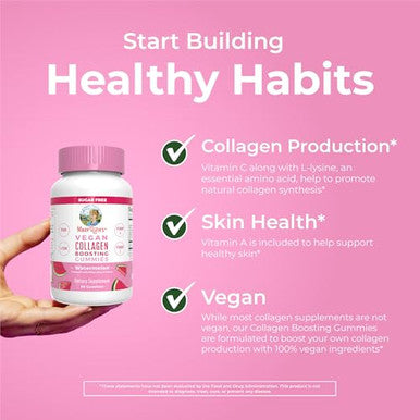 Maryruth's Organics Vegan Collagen For Women & Men Collagen Boosting Gummies 90 Servings