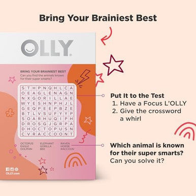 Olly Focus Buddies L'Olly Pops Omega3 Ala B6 B12 Cognizin Kids Supplement Lollipops To Supports Focused Attention & Healthy Brain Function Vegetarian Watermelon Strawberry 25 Count