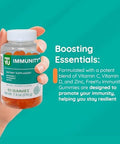 Immunity Gummy - Dietary Supplement With Vitamins For Adults & Teens - Chewable Multivitamin Booster Gummies With Zinc, Vitamin C And D - Naturally Flavored & Gluten - 60 Gummies (7.4 Oz)