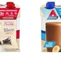 Atkins Vanilla Cream Meal Size Protein Shake 23G Protein & Chocolate Banana Protein Shake 15G Protein Low Glycemic 4G Net Carb 2G Sugar Keto Friendly 12 Count