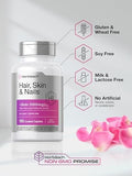 Horbaach Hair Skin and Nails Vitamins 150 Caplets with Biotin and Collagen Supplement for Women and Men NonGMO Gluten Free