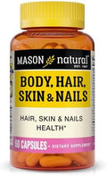 Mason Natural Body Hair Skin & Nails With Vitamins A C E & Biotin Supports Healthy Hair Skin & Nails 60 Capsules