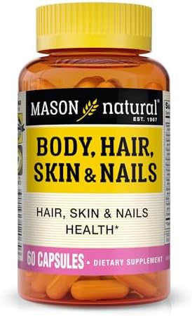 Mason Natural Body Hair Skin & Nails With Vitamins A C E & Biotin Supports Healthy Hair Skin & Nails 60 Capsules
